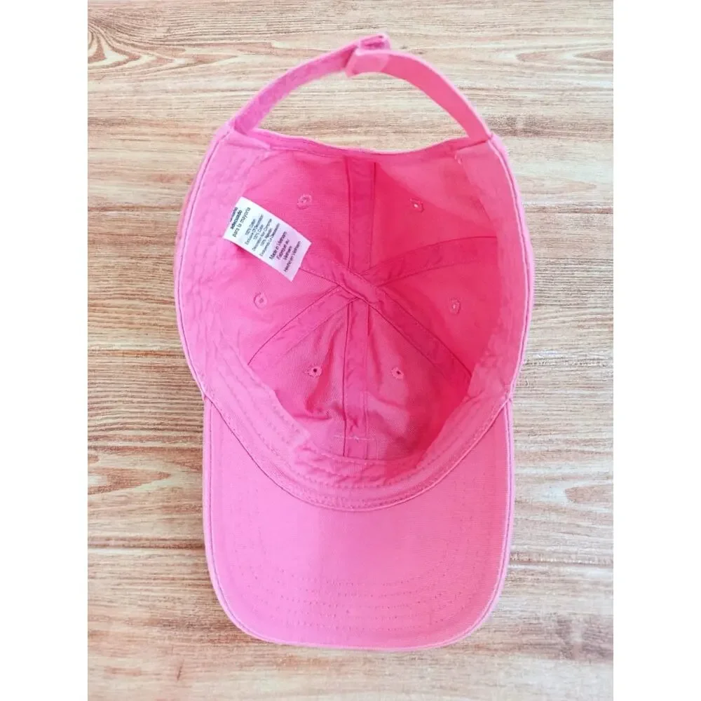 Carhartt Canvas Trucker Hat One Size Youth Pink Logo Strap Back